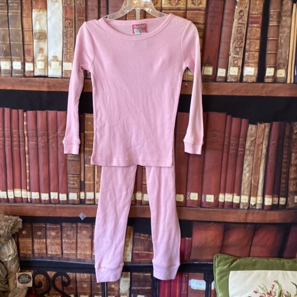 Sweet & Sassy pink light weight‎ thermal underwear layering / pajamas